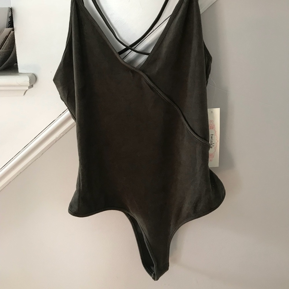 Army green cross bodysuit